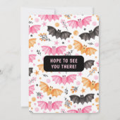 Leuke vleermuizen en ballonnen Pastel Halloween Kaart (Achterkant)