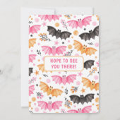 Leuke vleermuizen en ballonnen Pastel Halloween Kaart (Achterkant)