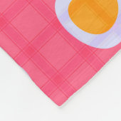 Leuke vlekken op een koraalroze geruite achtergron fleece deken (Hoek)