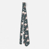 Leuke vliegende katten op een blauwe achtergrond stropdas (Achterkant)