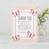  leuke vlinder baby shower dank je kaarten (Staand voorkant)