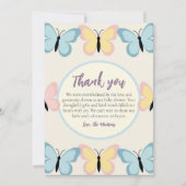 leuke vlinder baby shower dank je kaarten (Voorkant)