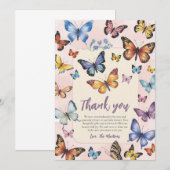 leuke vlinder baby shower dank je kaarten (Voorkant / Achterkant)