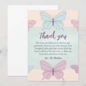  leuke vlinder baby shower dank je kaarten (Voorkant / Achterkant)