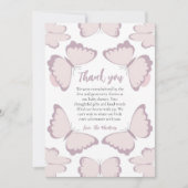  leuke vlinder baby shower dank je kaarten (Voorkant)