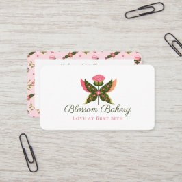 Leuke Vlinder Bloesem Bloem Tuin Bakkerij Cupcake Visitekaartje