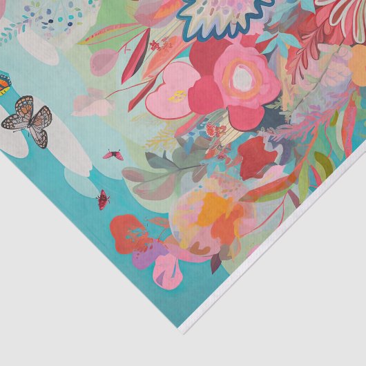 Leuke vlinder lente Abstract schilderij decoupage Tissuepapier (Detail)