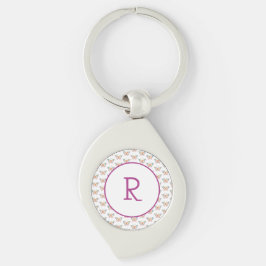 Leuke vlinder met Initiaal Sleutelhanger
