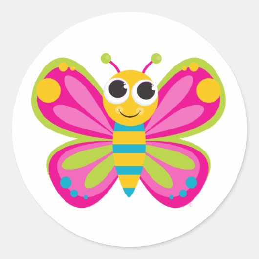 Leuke vlinder Stickers (Voorkant)