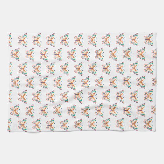 Leuke vlinder theedoek (Horizontaal)
