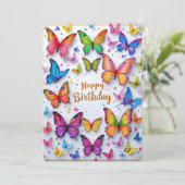 Leuke Vlinder Verjaardagskaart (Staand voorkant)