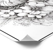 Leuke Vlinders/Bloemen Kleuren Poster (Hoek)