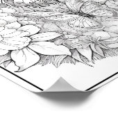 Leuke Vlinders/Bloemen Kleuren Poster (Hoek)