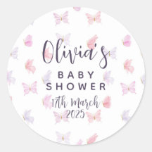 Leuke vlinderthema feeststickers.