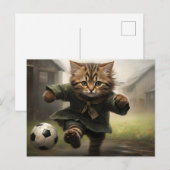 Leuke Voetbal Kat Briefkaart (Voorkant / Achterkant)