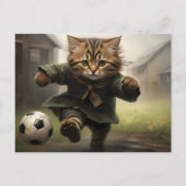 Leuke Voetbal Kat Briefkaart (Voorkant)