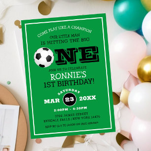 Leuke Voetbal Kids 1e Verjaardag Kaart