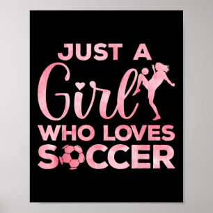 Leuke Voetbal Kunst Voor Vrouwen Tiener Meisjes Ke Poster