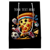 Leuke voetbal pizzafeestje  medium cadeauzakje (Achterkant)