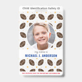 Leuke Voetbal Sporten Aangepaste Moderne Foto Kind Badge (Voorzijde)