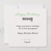 LEUKE VOETBAL THEMA KINDEREN VERJAARDAGSTAART KAART (Achterkant)