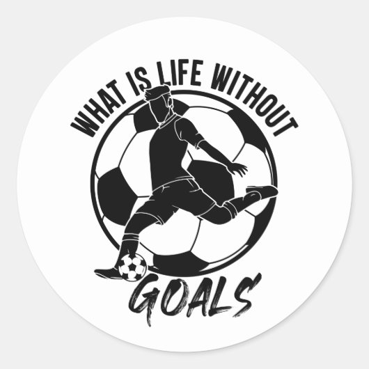 leuke voetballiefhebbers inspirerend woordkunst ronde sticker (Voorkant)