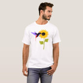 Leuke vogel en bloem T-shirt ontwerp (Voorkant volledig)