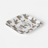 Leuke Vogel en Bloemen 60ste Verjaardagsfeestje Papieren Bordje (Gebogen)