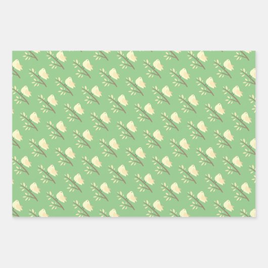 Leuke vogel op een tak Wrapping Paper Sheets (Voorkant 3)