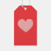 Leuke vogel Rode haard Valentijnsdag Cadeaulabel (Achterkant)