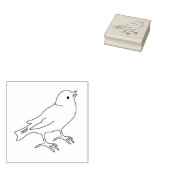 Leuke Vogel Wandelen Art Stamp Rubberstempel (Gestempeld)