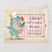 Leuke vogelkok koken bakken kookboek recept kaart (Voorkant)