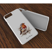 Leuke vogelrode robin in de waterverf Case-Mate iPhone case