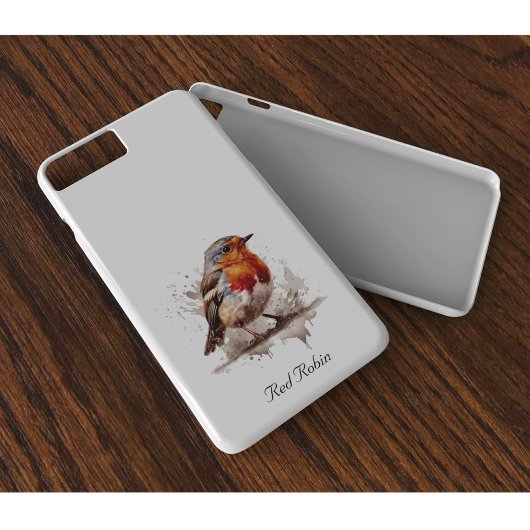 Leuke vogelrode robin in de waterverf Case-Mate iPhone case
