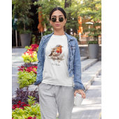 Leuke vogelrode robin in de waterverf t-shirt