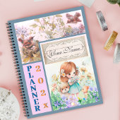 Leuke Vogels, Bloemen, Meisje & puppies Planner
