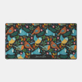 Leuke vogels en bloemen patroon bureaumat (Voorkant)