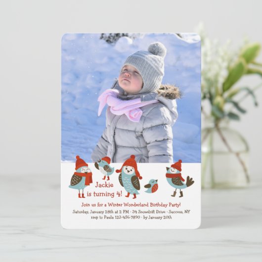 Leuke Vogels met de Kaart van de Foto van de (Staand voorkant)