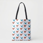 Leuke Vogels Tekening Redbird Bluebird Tote Bag (Voorkant)
