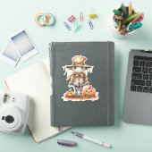 Leuke vogelverschrikker, Halloween pompoen, Sticke Sticker (iPad Cover)