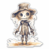 Leuke vogelverschrikker, Halloween Sticker (Voorkant)