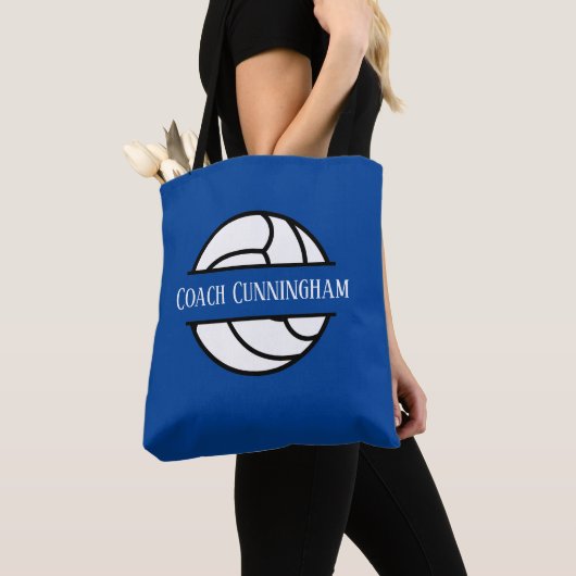 Leuke volleybal coach Voeg naam toe Tote Bag (Dichtbij)