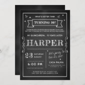 Leuke volwassen 30e verjaardag schoolbord kaart (Voorkant / Achterkant)