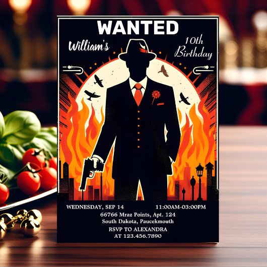 Leuke Volwassene kinderen 90s jongen Retro Mafia 1 Kaart