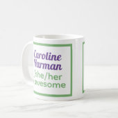 Leuke voornaamwoorden - identificeert als zij, haa koffiemok (Voorkant links)