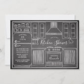 Leuke Voorraad De Keuken Bruiloft Invitatie Kaart (Voorkant)