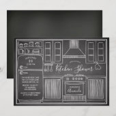 Leuke Voorraad De Keuken Bruiloft Invitatie Kaart (Voorkant / Achterkant)