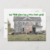 Leuke voortuin Grappige adreswijziging Aankondigingskaart (Voorkant / Achterkant)