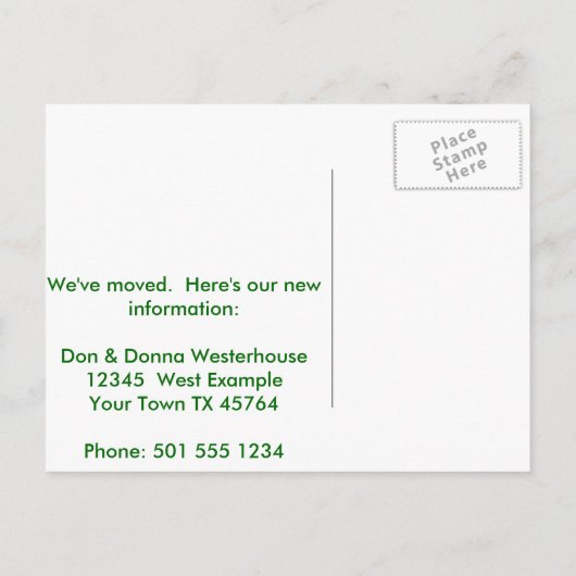 Leuke voortuin Grappige adreswijziging Aankondigingskaart (Achterkant)