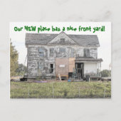 Leuke voortuin Grappige adreswijziging Aankondigingskaart (Voorkant)